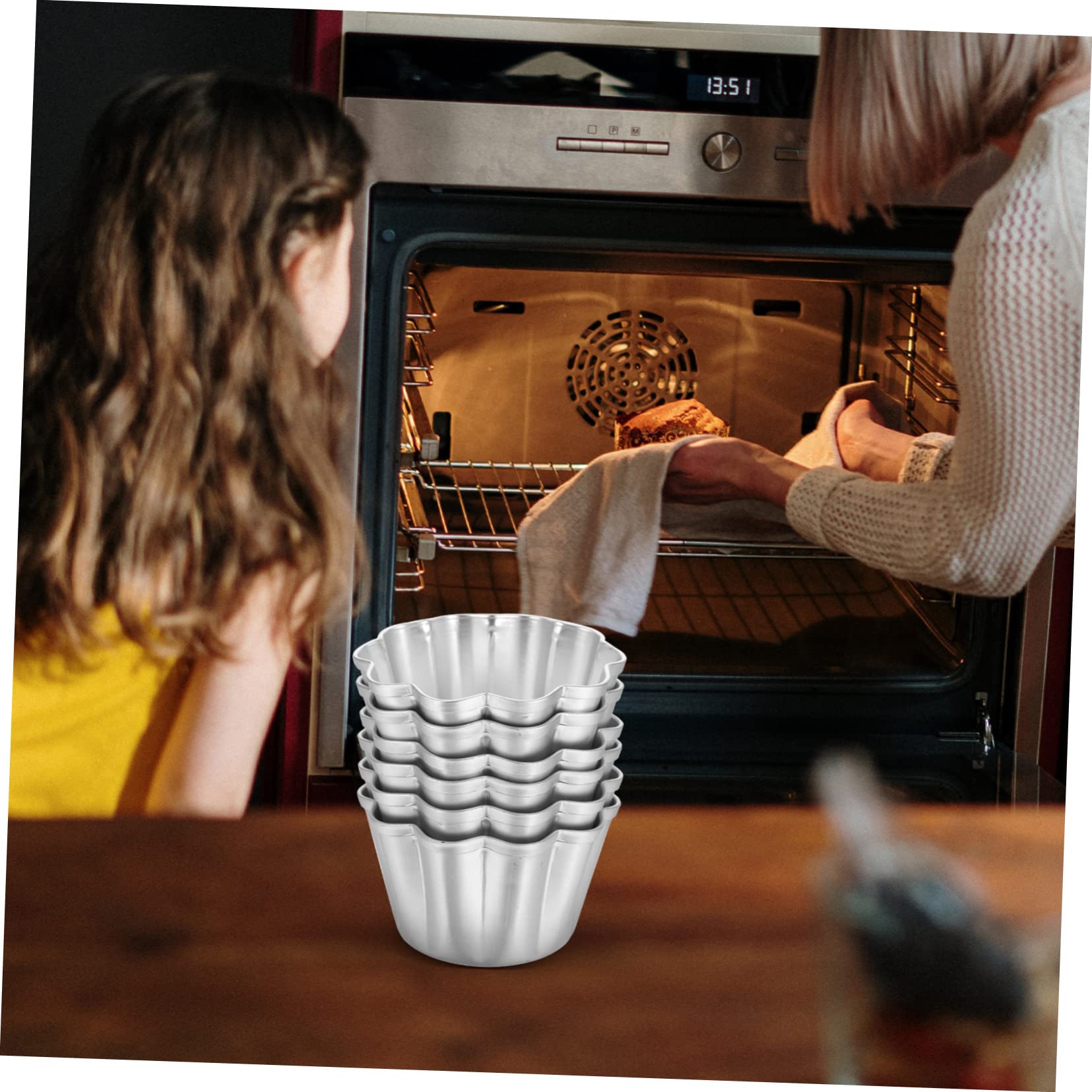 DOITOOL 18pièces Moules à Pudding Aluminium Moules Antiadhésifs Pour Muffins Et Mini Gâteaux Pour Pâtisserie Maison Et Desserts Variés