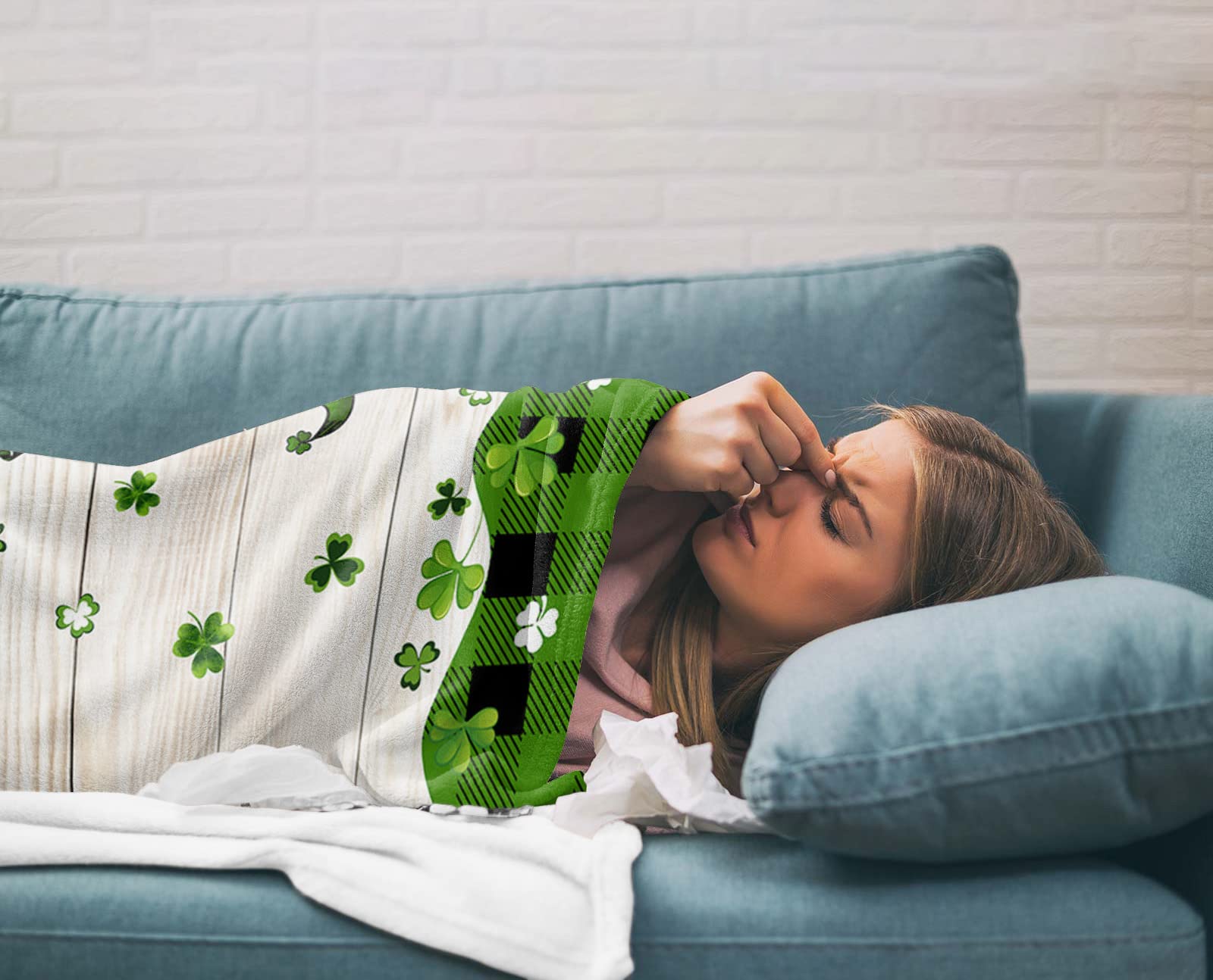 Coperta In Flanella Con Trifoglio Per San Patrizio – Morbida E Leggera 127x152 Cm – Regalo Originale Per Bambini E Adulti, Decorazione Primaverile Per Divano E Letto