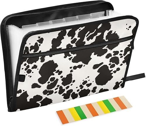 Miniatura 1 de Carpeta de archivos expandible con asa oculta, organizador de documentos de 13 bolsillos con cremallera, carpetas de acordeón tamaño carta A4 para