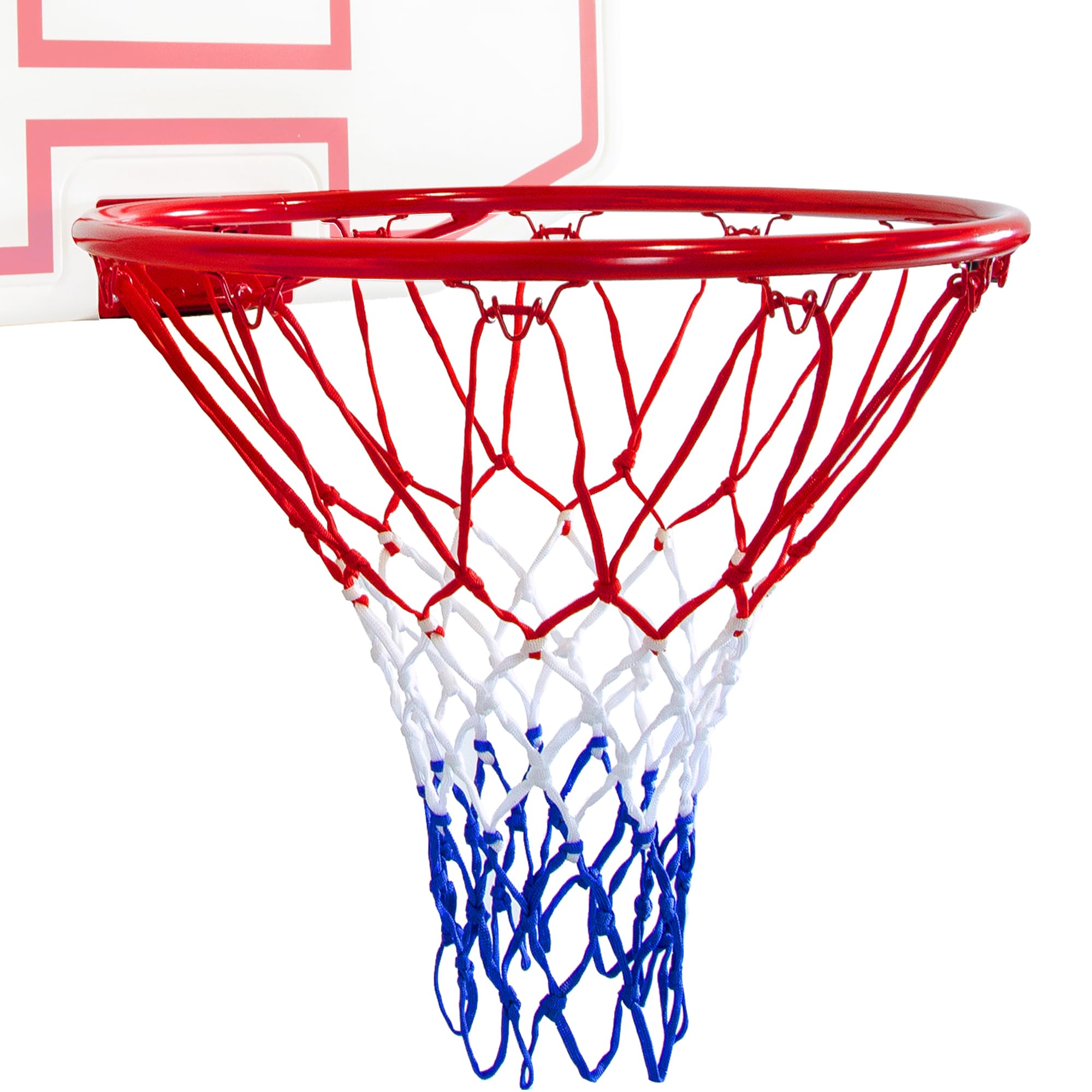 molti Panier de basket Ø 45 cm/37 cm HangRing Basketball avec filet et vis de fixation extérieur + 4 vis de fixation