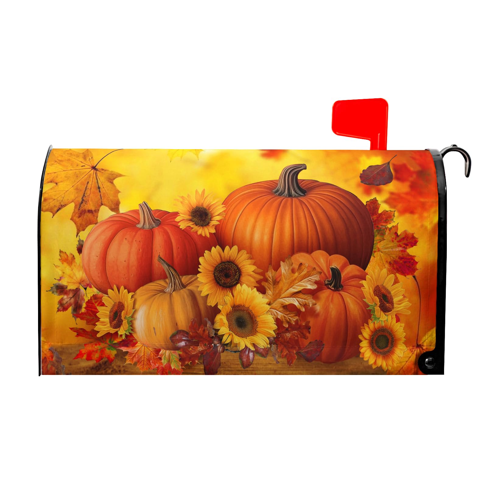 Kawani Fall Magnetic Overside Mailbox Covers 25 X 21 Inch Autumn Harvest Sunflower Mailbox Wraps Cover Farmhouse Seasonal Letterbox Covers Mailbox Decorations for Home Garden Yard Outdoor Outside