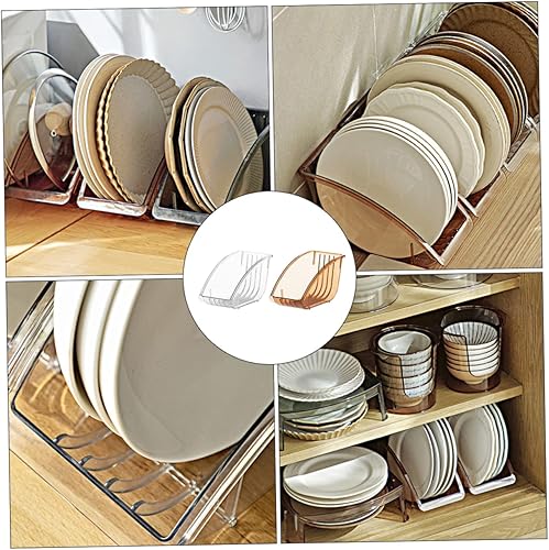 Miniatura 6 de Cabilock Soporte para platos y tapas, soporte de escritorio, soporte para tapa de gabinete, estante de almacenamiento, organizador de sartenes,