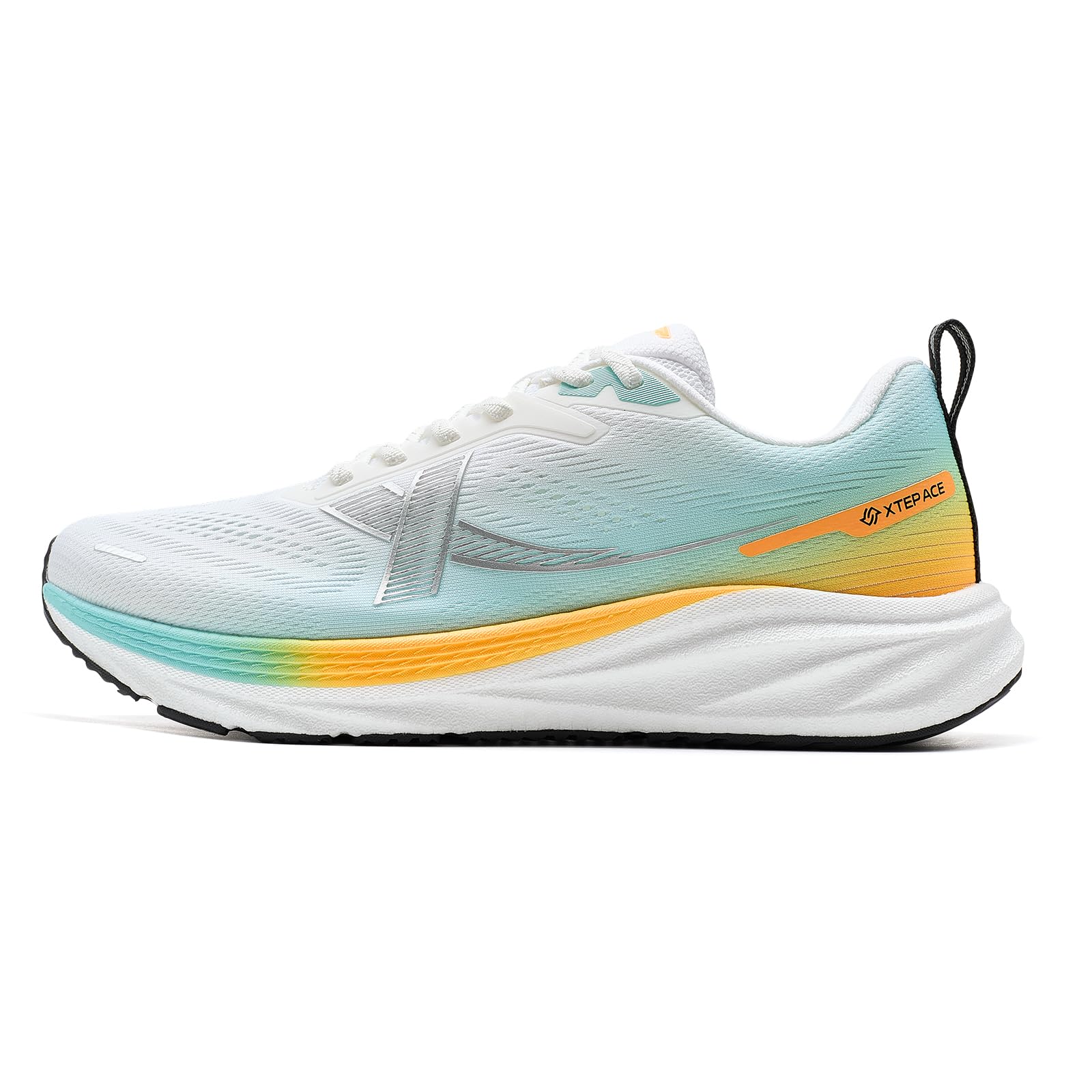 XTEP Laufschuhe Herren Extra Breit, Joggingschuhe Herren Extra Weite, Running Schuhe Breite Füße, Jogging Schuhe Gedämpft Atmungsaktive Fitness Gym Sportschuhe