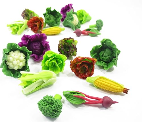 Miniatura 3 de Mezcla de 10 verduras sueltas de ensalada de maíz 1:6 Suministro de alimentos en miniatura para casa de muñecas 16650