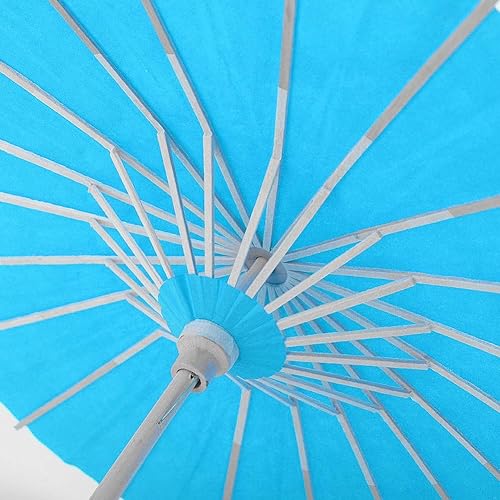 Miniatura 5 de Haofy Paraguas de papel para sombrilla, paraguas de papel en blanco para decoración de niños, pintura a mano, manualidades, decoración de boda,