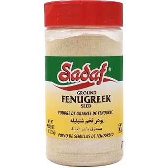 Sadaf Ground Fenugreek Seeds - Fenugreek Powder - Methi Powder for Cooking and Food Flavoring - Ideal for Middle Eastern Cuisine - Fenogreco en Polvo - 8 Oz Bottle With Shaker Top