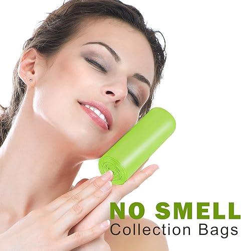 Miniatura 5 de Bolsas de basura biodegradables, bolsas de basura biodegradables de 4 a 6 galones, bolsas de basura degradables, bolsas compostables, bolsas de