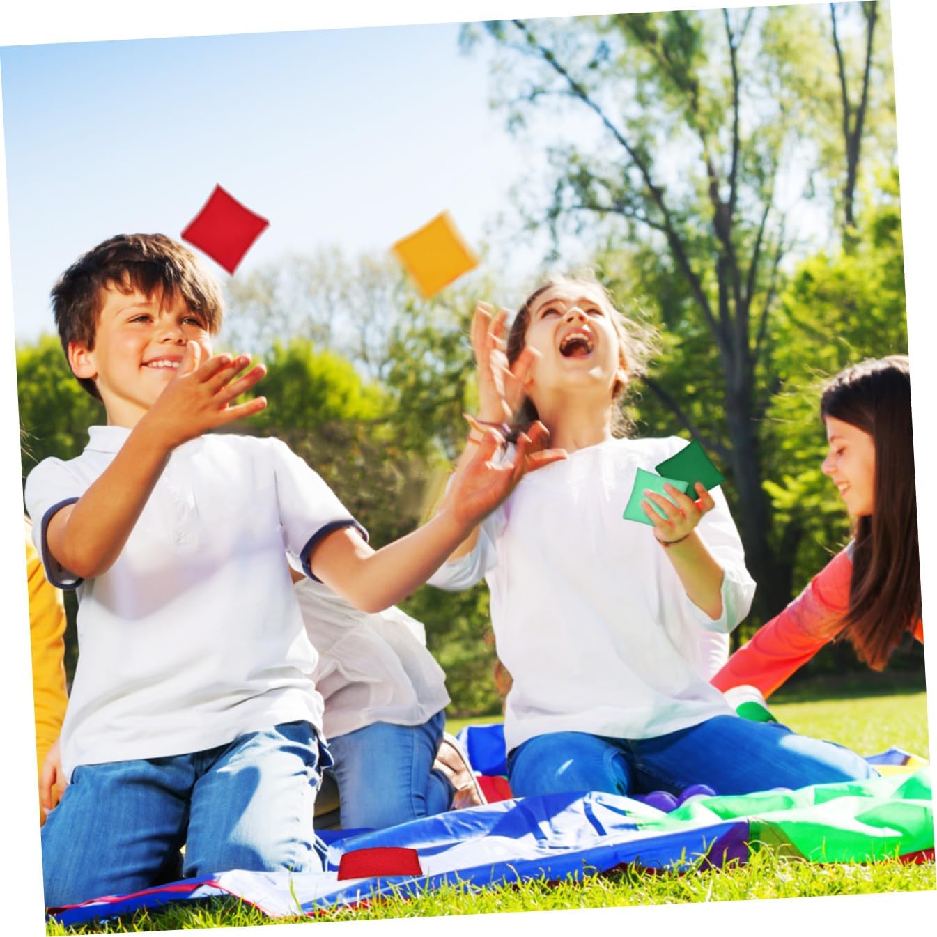 Garneck 20pcs Bean Bags Tossing Bean Bag Game for Boys and Girls Adults Outdoor Indoor Toss Toy Field Day Games