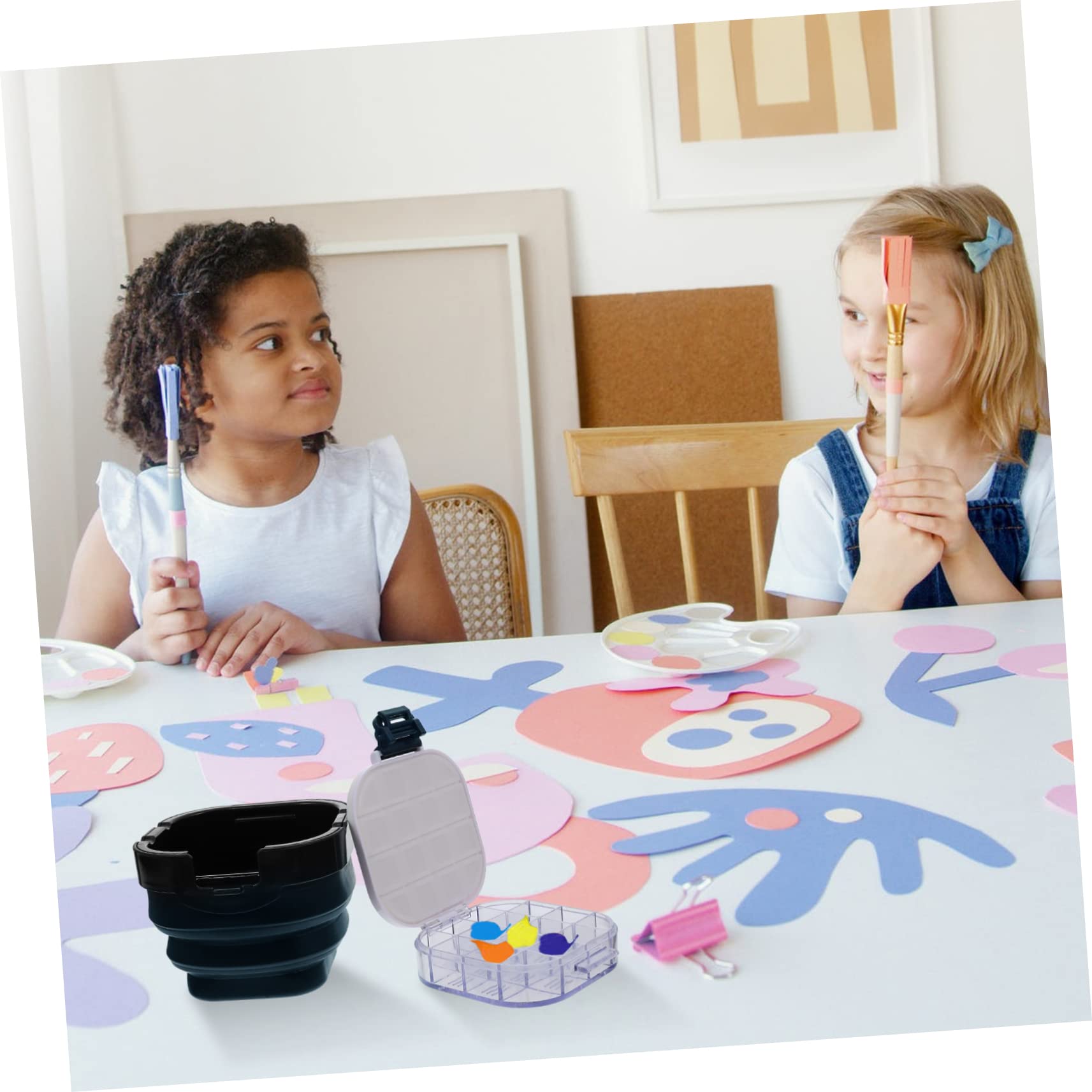 BELLIFFY Folding Pigment Mixing Accessory Oil Painting Brush Wash Practical Paint Box Art Paint to Carry