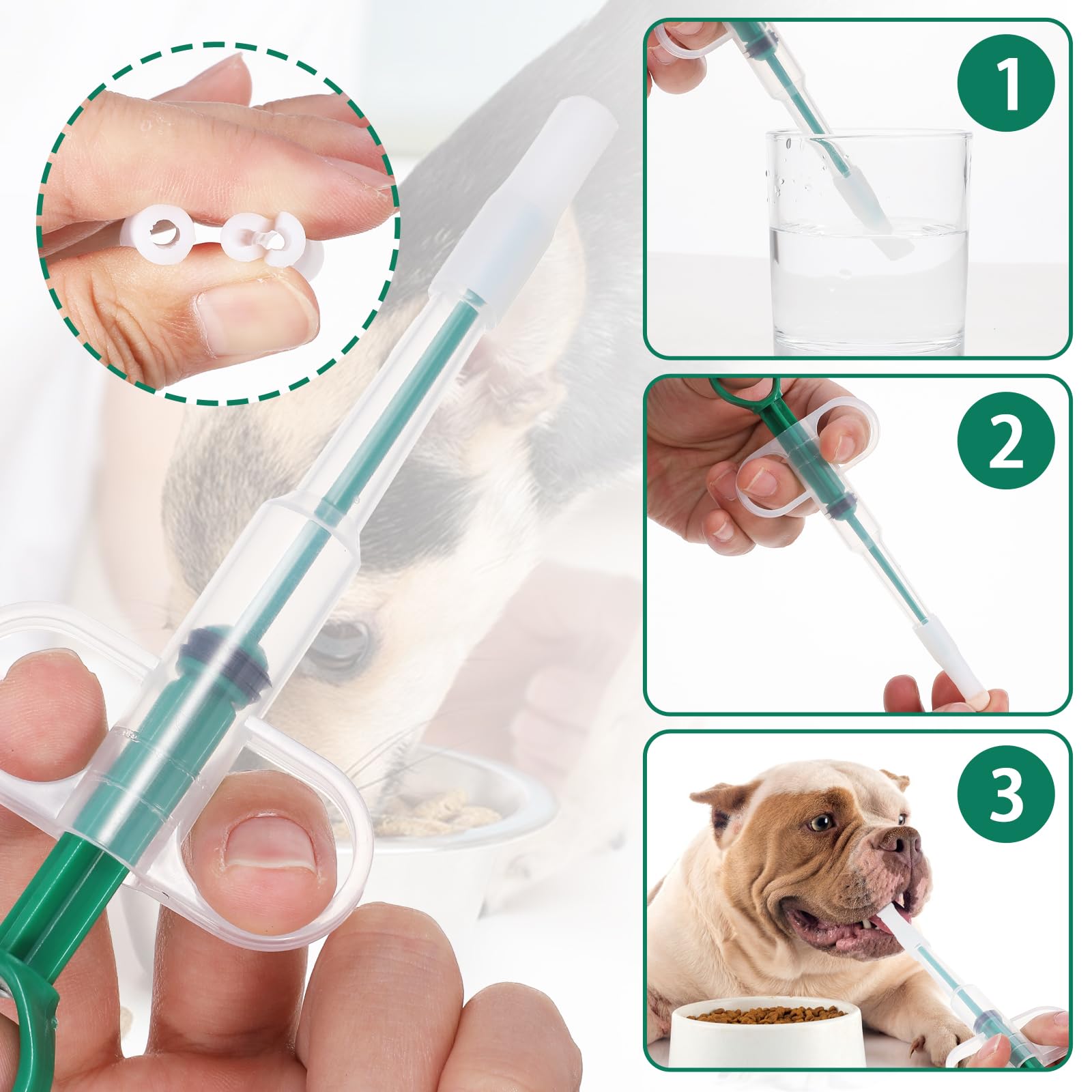 Sparapillole Per Gatti E Animali Piccoli - Siringa Con Punta Morbida, Lavabile E Riutilizzabile (3 Colori) - Foto 5