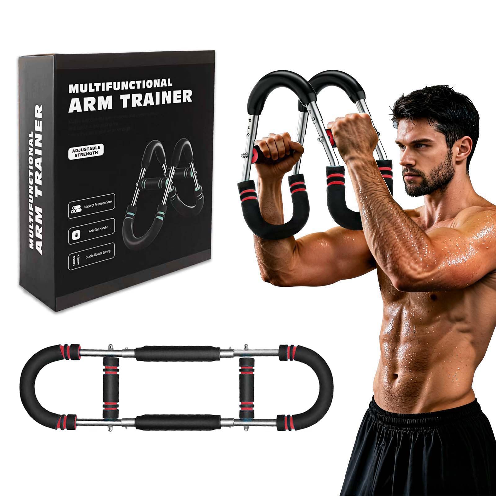 Twister Arm Trainer, Chest Workout Equipment 40-100lb Adjustable Arm Trainer, Twister Arm Trainer, Portable Power Twister Bar, Detachable Design Fitness Anywhere