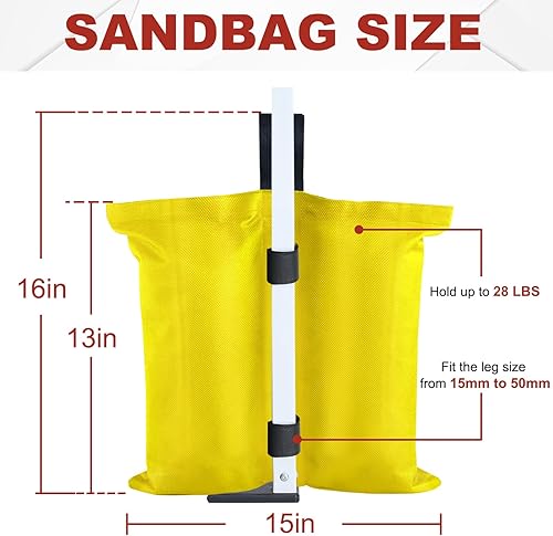 Miniatura 18 de ABCCANOPY - Bolsas de arena para toldos, paquete de 4 unidades (borgoña)