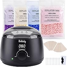 Wax Heater Epilation Heater with 400g Epilation Beads for Depilatory, Wax Warmer Device, Waxing Kits
