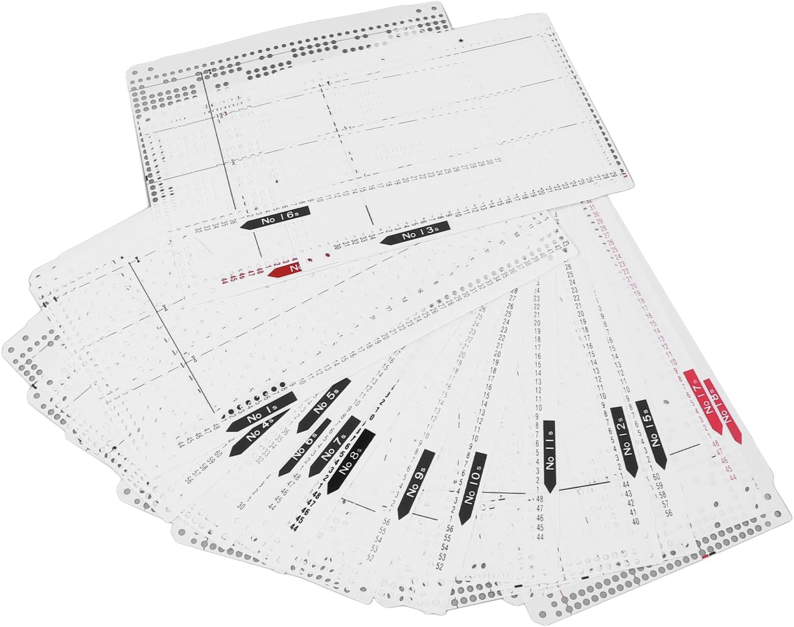GOTOTOP 20PCS Knitting Machine Flower Punch Cards, Soft Plastic, Precision Punching, Compatible with KH860 KH868 KH891 KH892 KH893 for Home Knitting