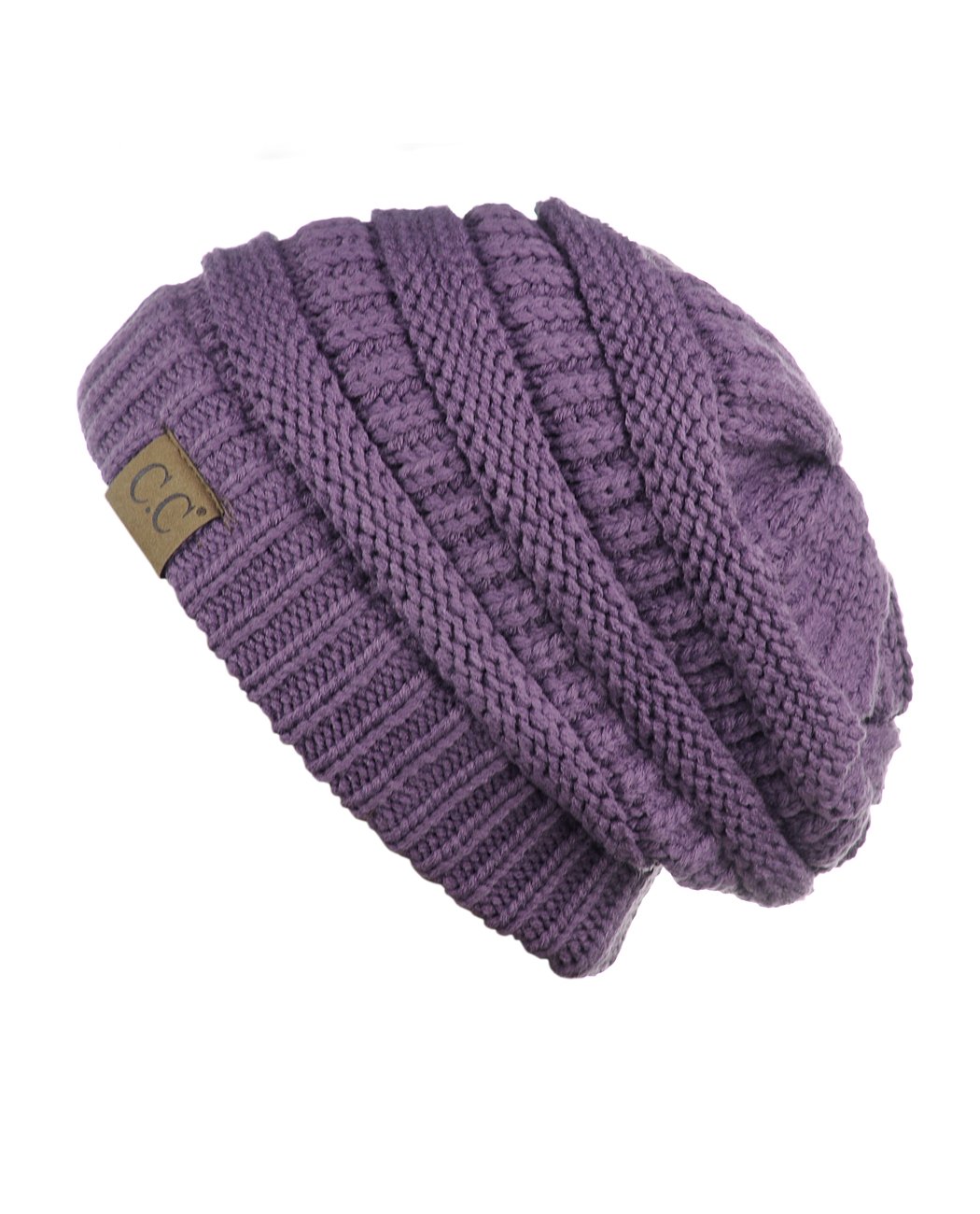 C.C Trendy Warm Chunky Soft Stretch Cable Knit Beanie Skully, Winter Mint, One Size — view 17