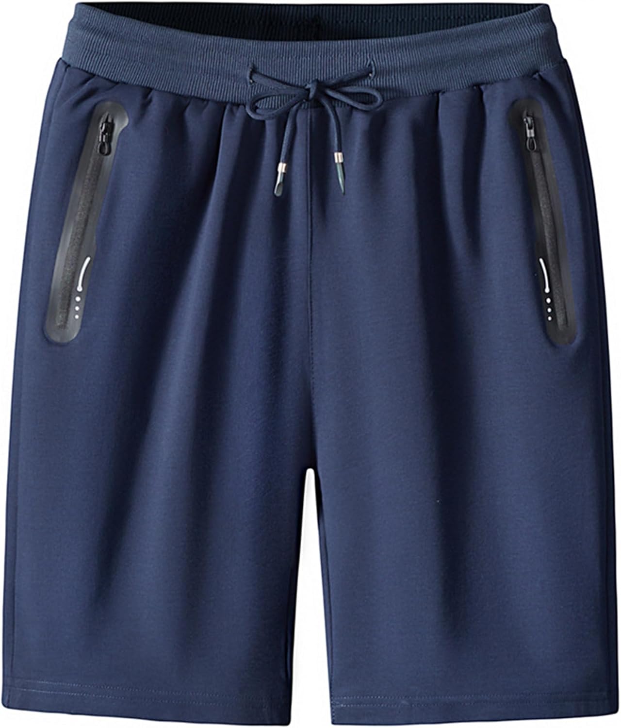 Men's Elastic Comfort Jogger Shorts Zip Pocket Summer Regular Fit Sport Shorts Classic Fit Drawstring Hiking Short