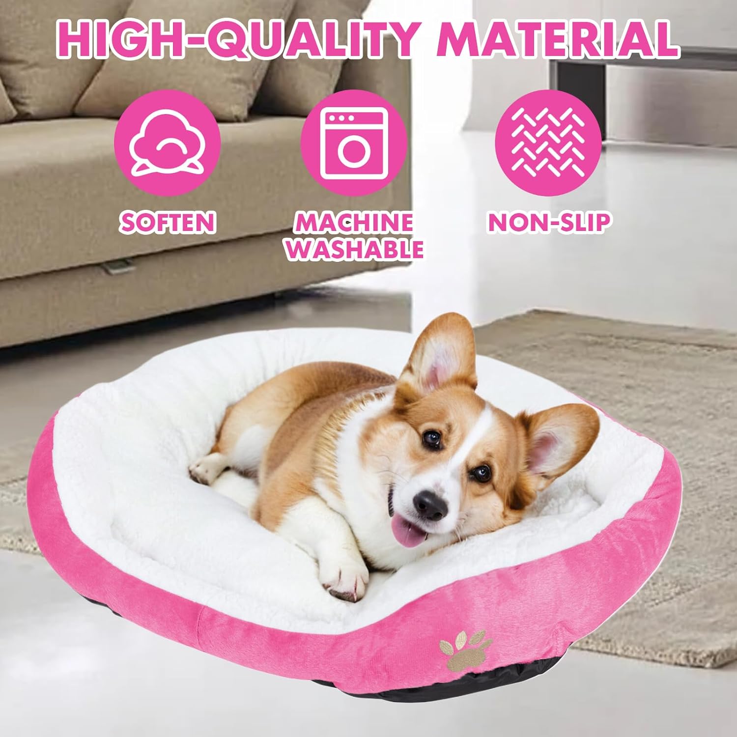 Cozy Comfort: The Best Round Washable Dog & Cat Bed for Your Pet!