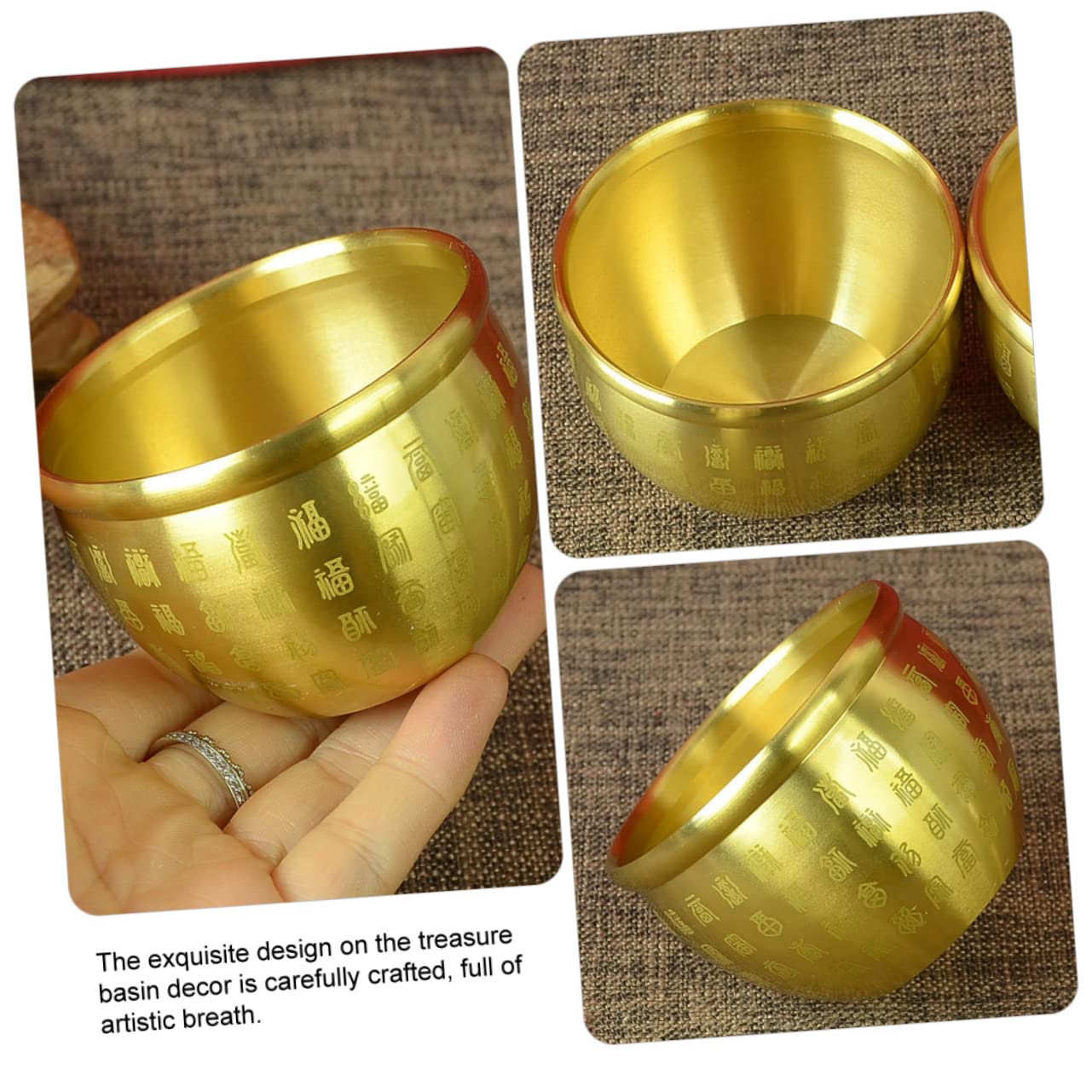 Amosfun 4pezzi Ciotola Della Fortuna Decorazione Feng Shui Per Ufficio e Casa Portafortuna e Prosperità Articolo Da Tavolo Elegante Resistente e Decorativo Significativo Per Famiglia e