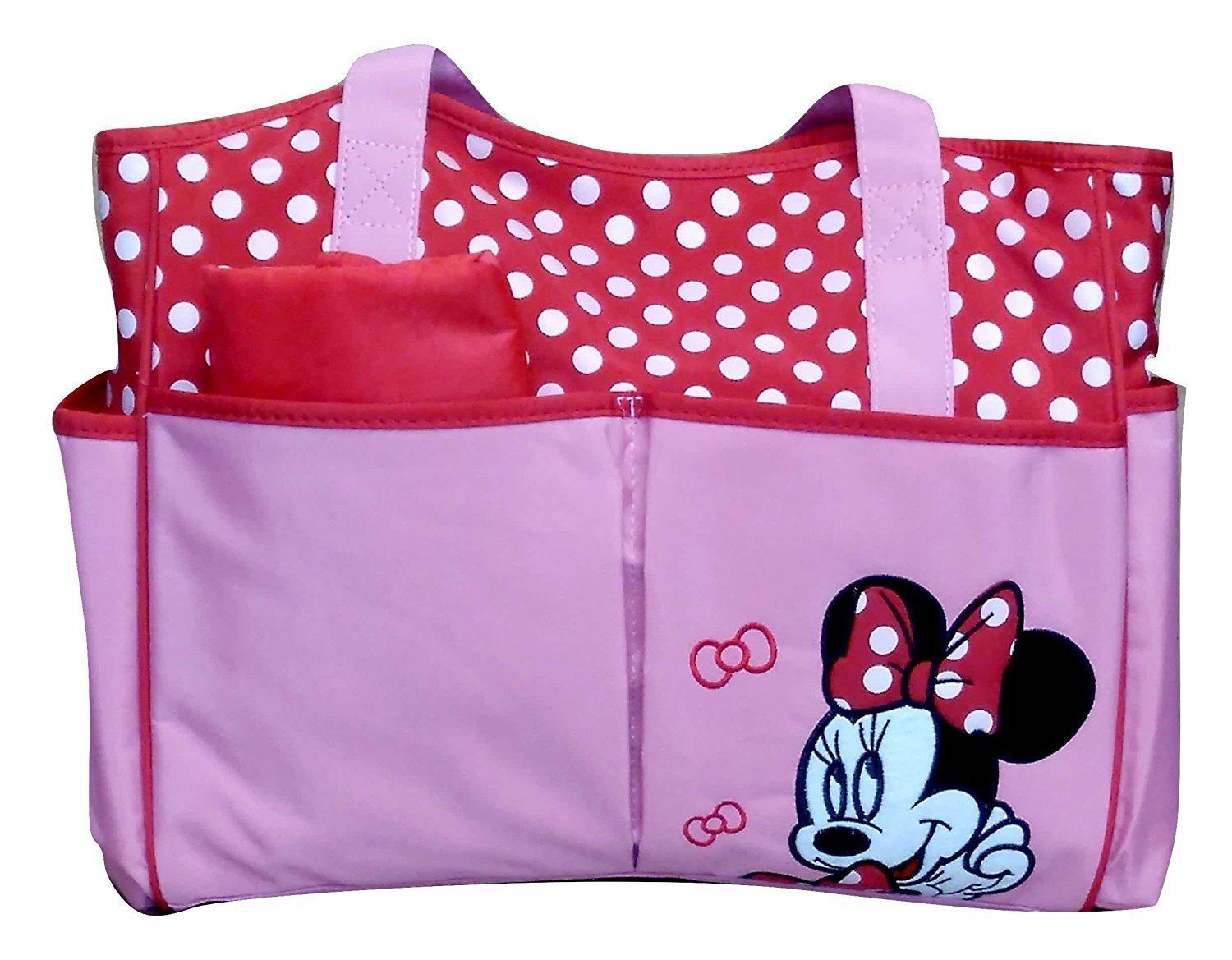 My Minie Mouse Embroidered Practicle Baby Diaper, Nappy Changing,Baby Bag Disney (Large (9-14Kg))