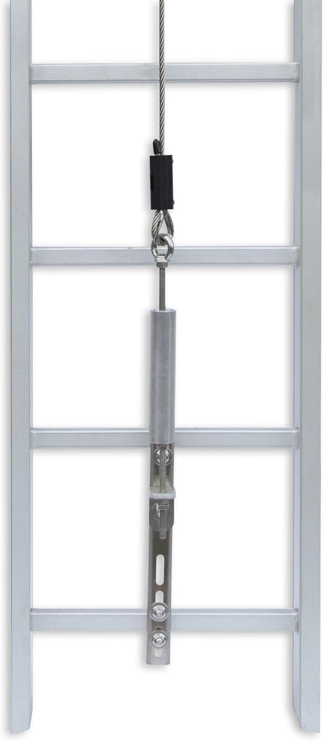 Frontline Fall Protection VLCS Securope Cable Vertical Fall Arrest Ladder System 40' | Undeformable | Easy Mounting | Freehand System | Meets or exceeds ANSI & OSHA Standards