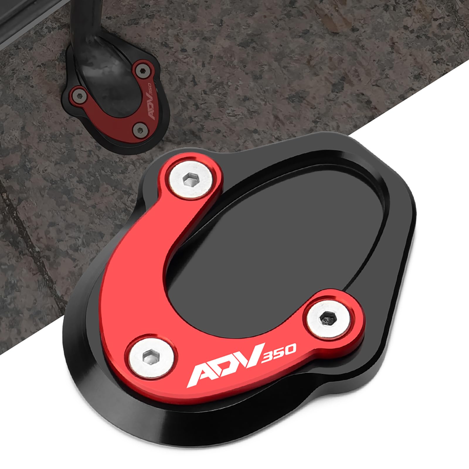 Piastra Ingranditore per Estensione Cavalletto Laterale in Alluminio CNC per Moto ADV350 ADV 350 2022 2023 2024 2025