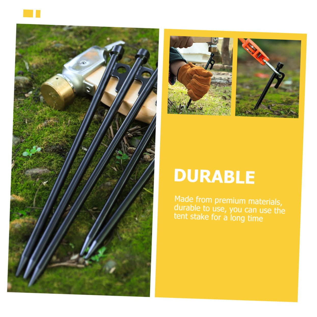 Abaodam Zeltbodennägel Aus Metall Für Camping Zeltpfähle Zum Befestigen Outdoor-bodenheringe Mit Scharfem Ende Für Sand Und Schnee