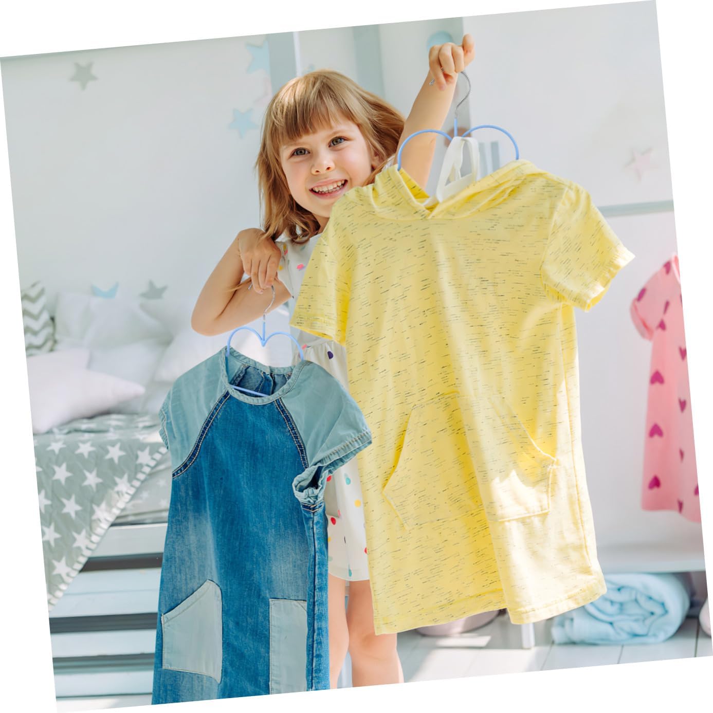 5 Pack Cloud Shaped Boy Girl Hangers for Closet Organization