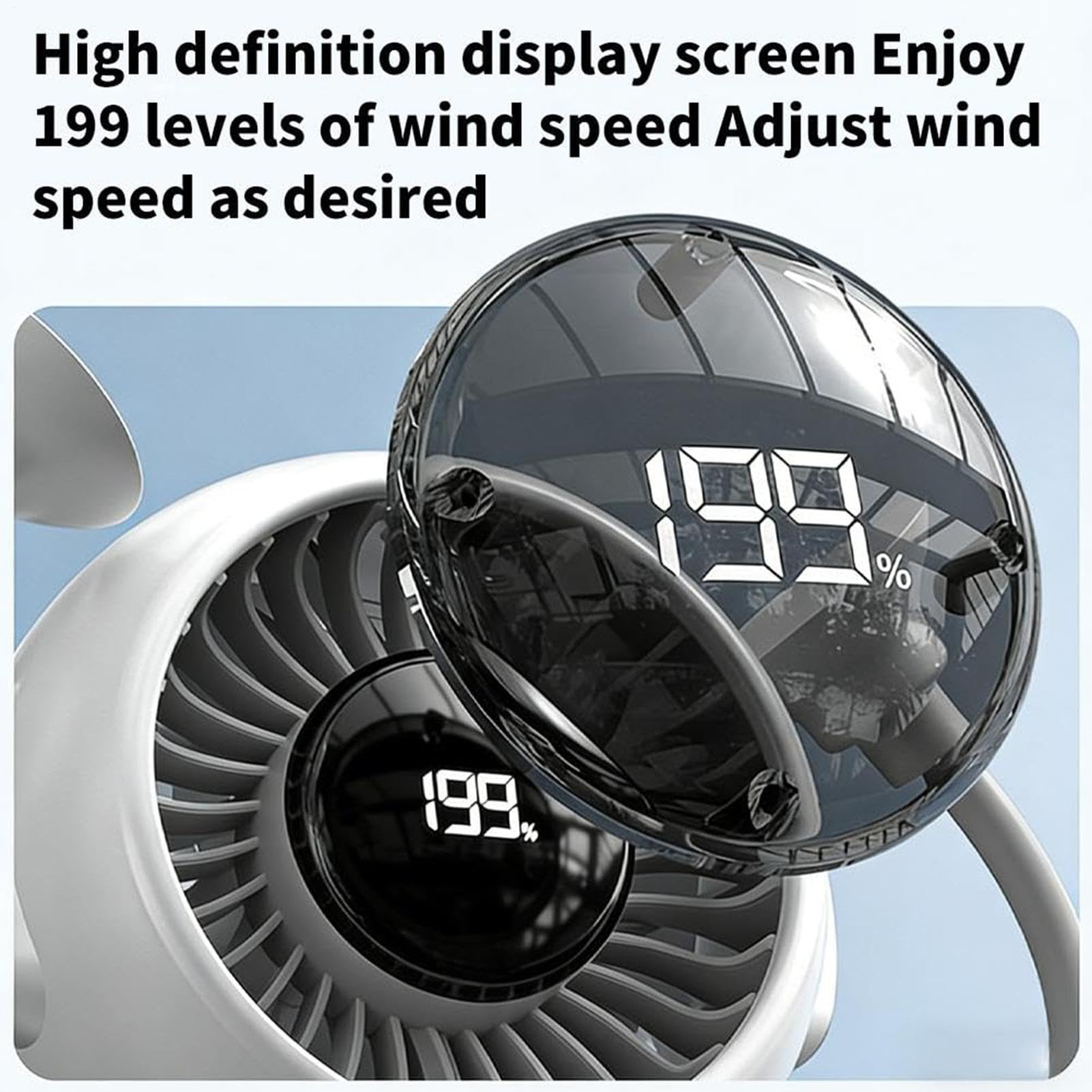 Ventilatore Personale Ventilatore Portatile Silenzioso Ricaricabile | Ventilatore da Scrivania Tascabile per Viaggi, Campeggio, Camera da , Dormitorio, Ufficio, Casa, Sonno, Vacanze Estive,