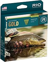 Vista 1 de Rio Premier Gold Fly Line, fácil de lanzar moscas desde el tamaño 2 hasta el 22, línea de mosca definitiva con rendimiento ultra-suave