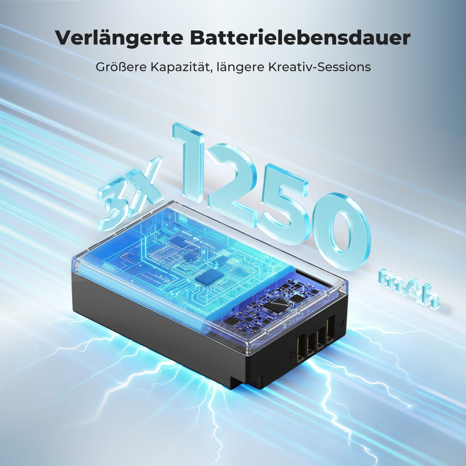 K&F CONCEPT 3er-Pack LP-E17 1250mAh Akku und Verbessertes 3-Schacht LCD Ladegerät,Kompatibel mit Canon EOS RP, EOS R10, EOS R8, EOS R50, Rebel T8i,T7i,T6i,SL2, SL3, EOS 77D, EOS 750D Powershot V1