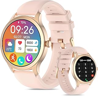 Smart Watch for Women Answer/Make Call, 1.32" Smartwatch Gifts with Blood Oxygen/Heart Rate/Sleep Monitor, IP68 Waterproof Fitness Tracker Step Calorie Counter Pedometer Workout Watch for Android iOS