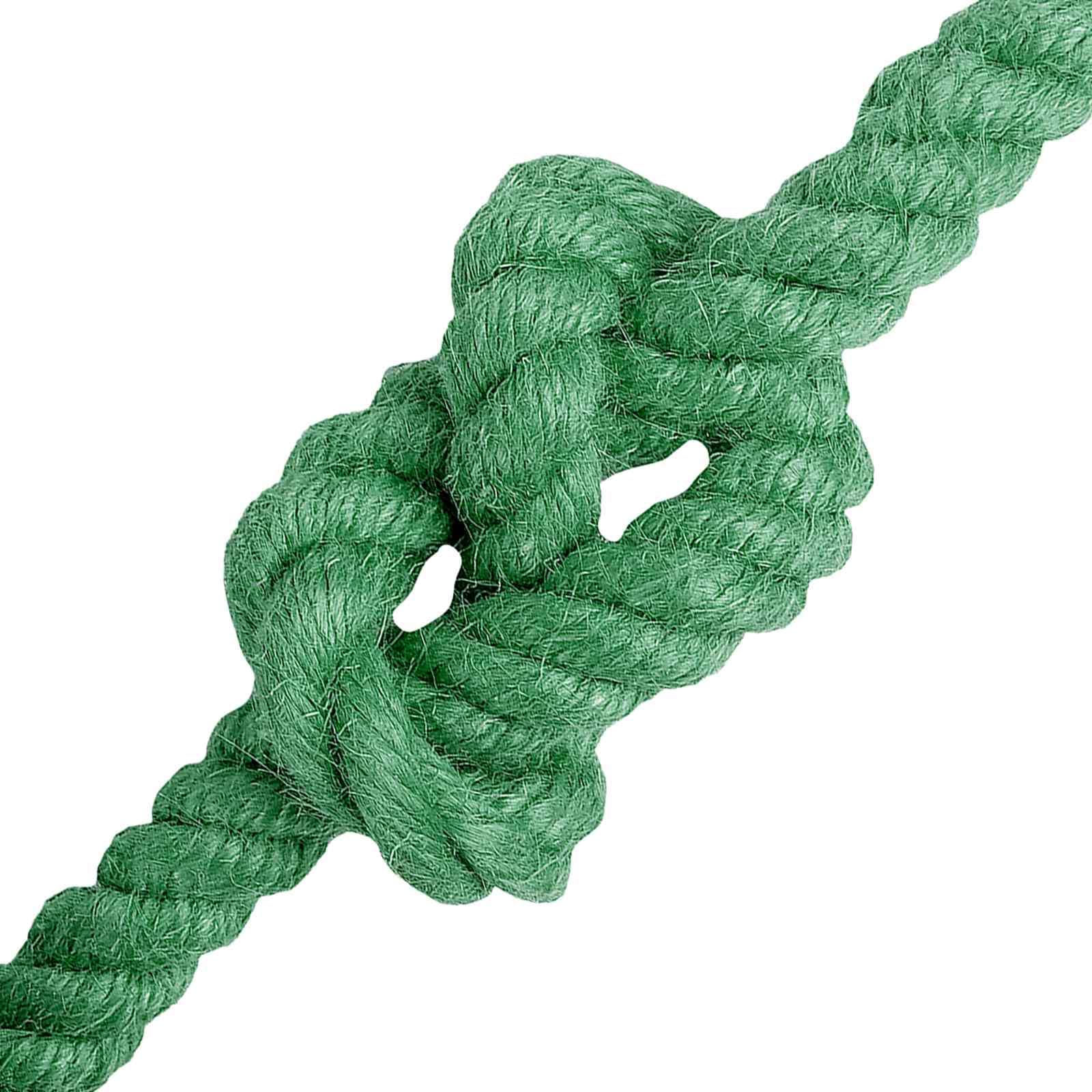 Corde en jute verte 100 % Tossa 3 plis avec bonne protection contre les nœuds pour le jardin, le bricolage, la fixation et le transport à l'intérieur et à l'extérieur