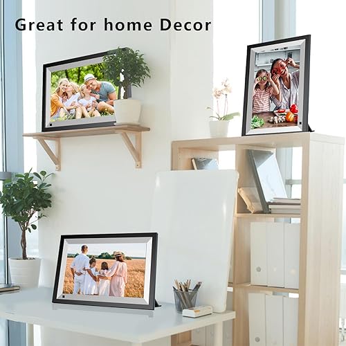 Miniatura 6 de Marco de fotos digital, marco de fotos digital WiFi de 10.1 pulgadas, 32 GB, pantalla táctil IPS de 1280 x 800, presentación de diapositivas de