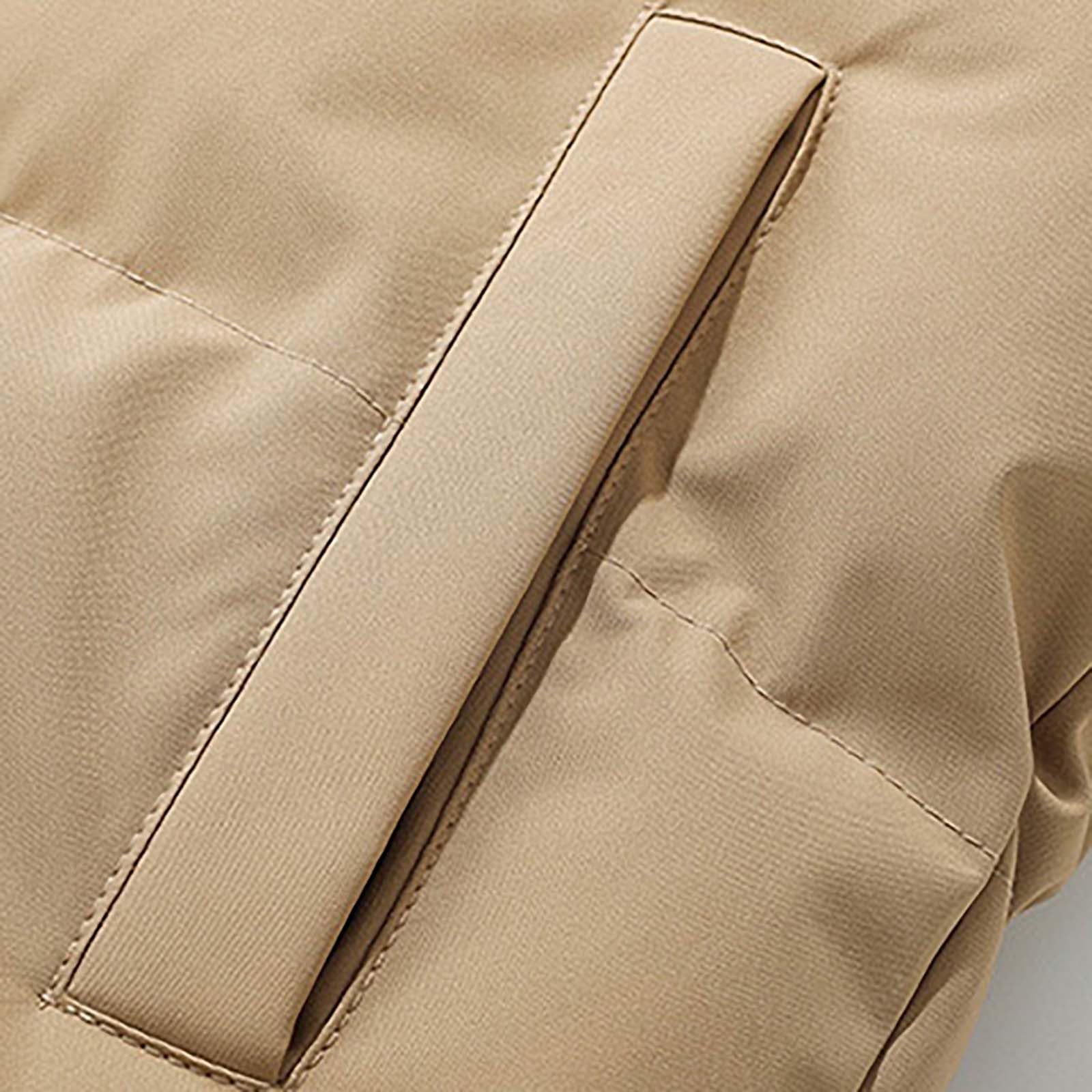 Générique Doudoune Matelassée Homme, Manteau Homme Hiver Long, Regular Veste De Travail Manteau, Imperméable Puffer Jacket Couleur Unie Coupe-Vent Capuche Doudoune Zippé pour Tenue Quotidienne