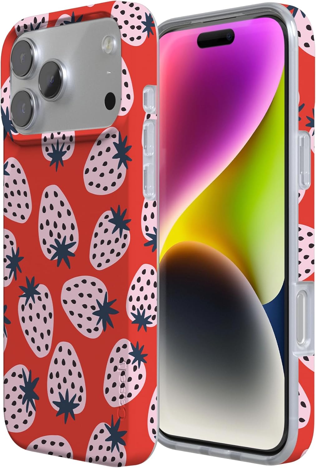 Casely iPhone 17 Pro Max Case | I'd Pick You | Red Strawberry | Compatible with MagSafe | Classic Ultra Slim Design