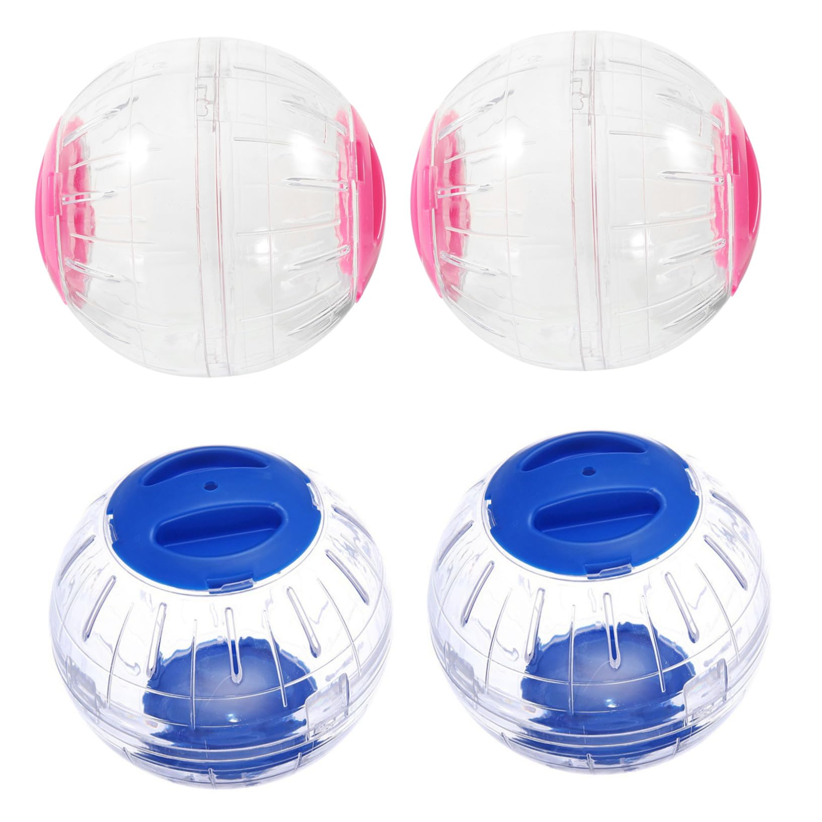 Roue à Hamster Silencieuse Transparente 4pcs en Plastique