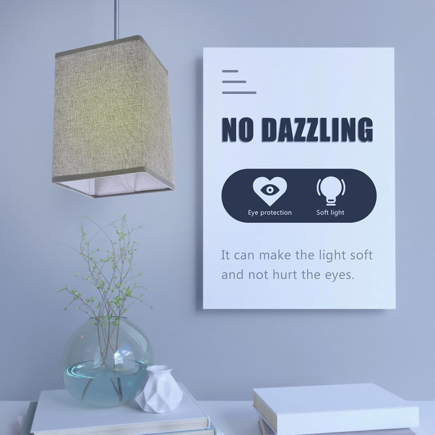 DOITOOL 2pcs Modern Linen Lamp Shade for Bedside Table Wall Light Chandelier Stylish Home Lampshade Replacement Light Shade for Table Lamps Natural Cover
