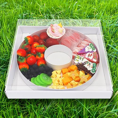 Miniatura 4 de WENPACK Caja de dulces de 31.8 cm en forma de letra de cartón maché decorativa de fresas rellenable con tapa transparente (Blanco, O)