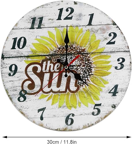 Miniatura 9 de MOTUZP 11.8 Inch Wall Clock, European Style Retro Clock, Decorative Round Design Wall Clock for Living Room Bedroom Home Office and Kitchen Decor,