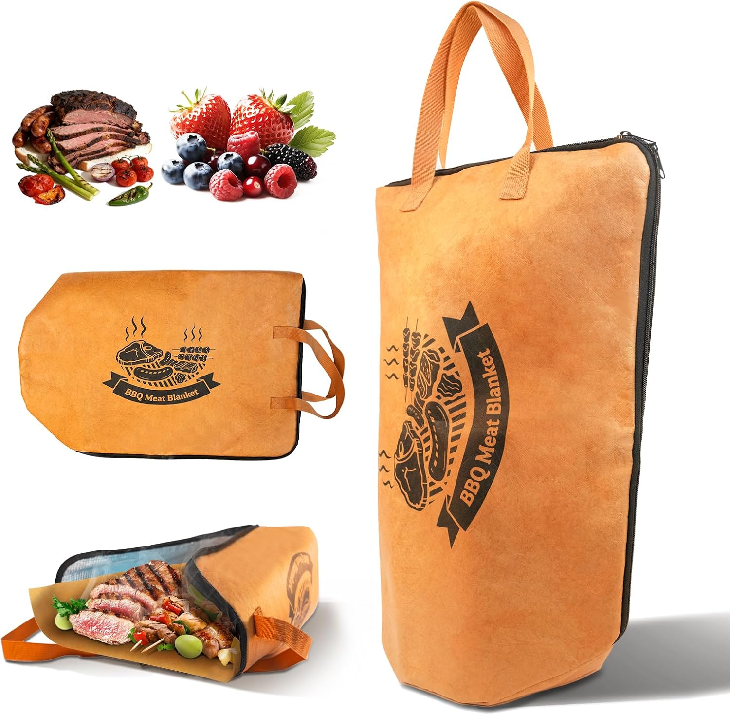 BBQ Meat Resting Blanket, Insulated Smoker Bag for Turkey Brisket Pork to Keep Juicy, Gifts for Men, Dad & Hunters (15inch)