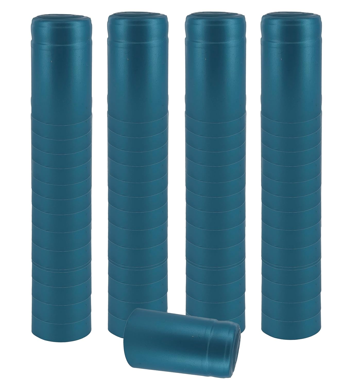 Metallic Light Blue PVC Shrink Capsules-500 Count