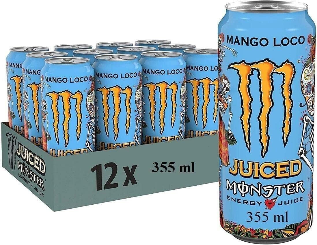 48er-Pack Testpaket Monster Energy Drink,Erfrischender alkoholfreier Energiegetränk,355ml Einwegdose + 1er-Pack Kostenlos San Benedetto Eistee mit Zitrone Ohne Zucker 330ml Dose