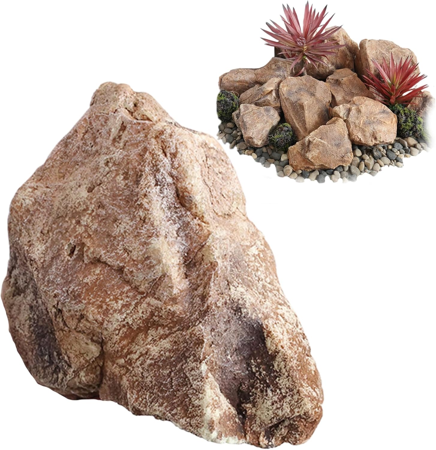 Realistic Fake Rock Covers For Landscaping - PU Foam Rocks To Hide Wells, Utility Boxes, Garden Decor