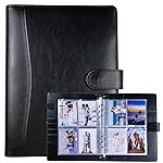 A5 Kpop Photocard Binder with 30 Pack 4-Pocket Card Pages, 6 Ring A5 Binder Card Collector Album with 240 Card Slots,PU Leather Binder Cover with Magnetic Buckle Closure for Organizing Trading Card
