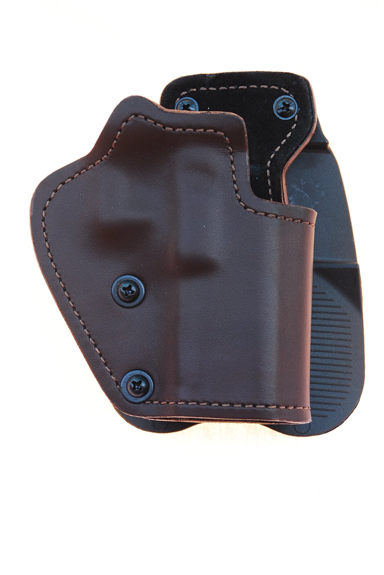 Mako 3-Layers Brown Holster (Synthetic Material/Kydex/Suede Lining) - Paddle Version Fits Glock 20/21 Hand Gun