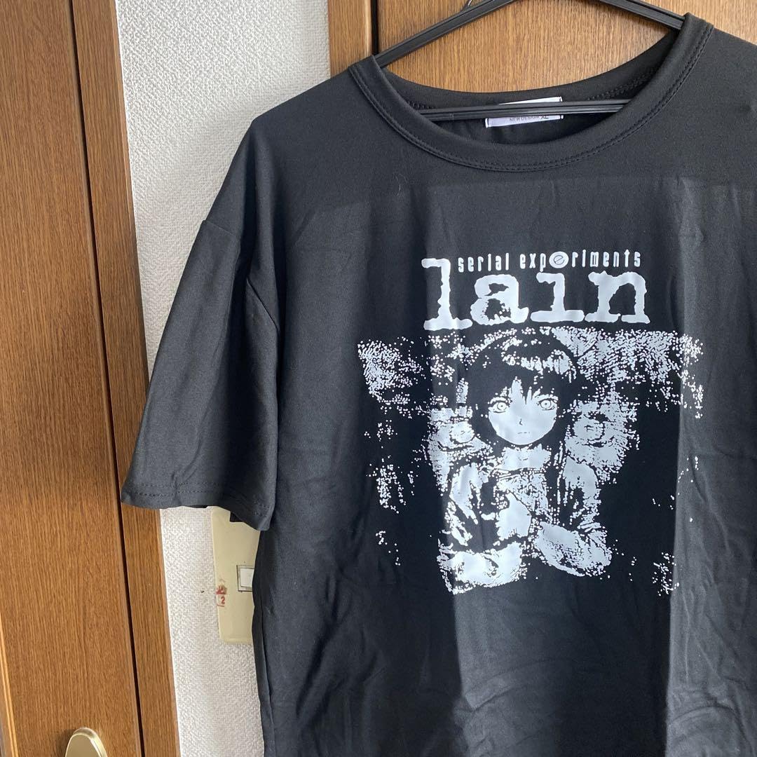 エヴァンゲリオン lain 岩倉玲音 海外 tシャツ 黒 オマージュ Amazon