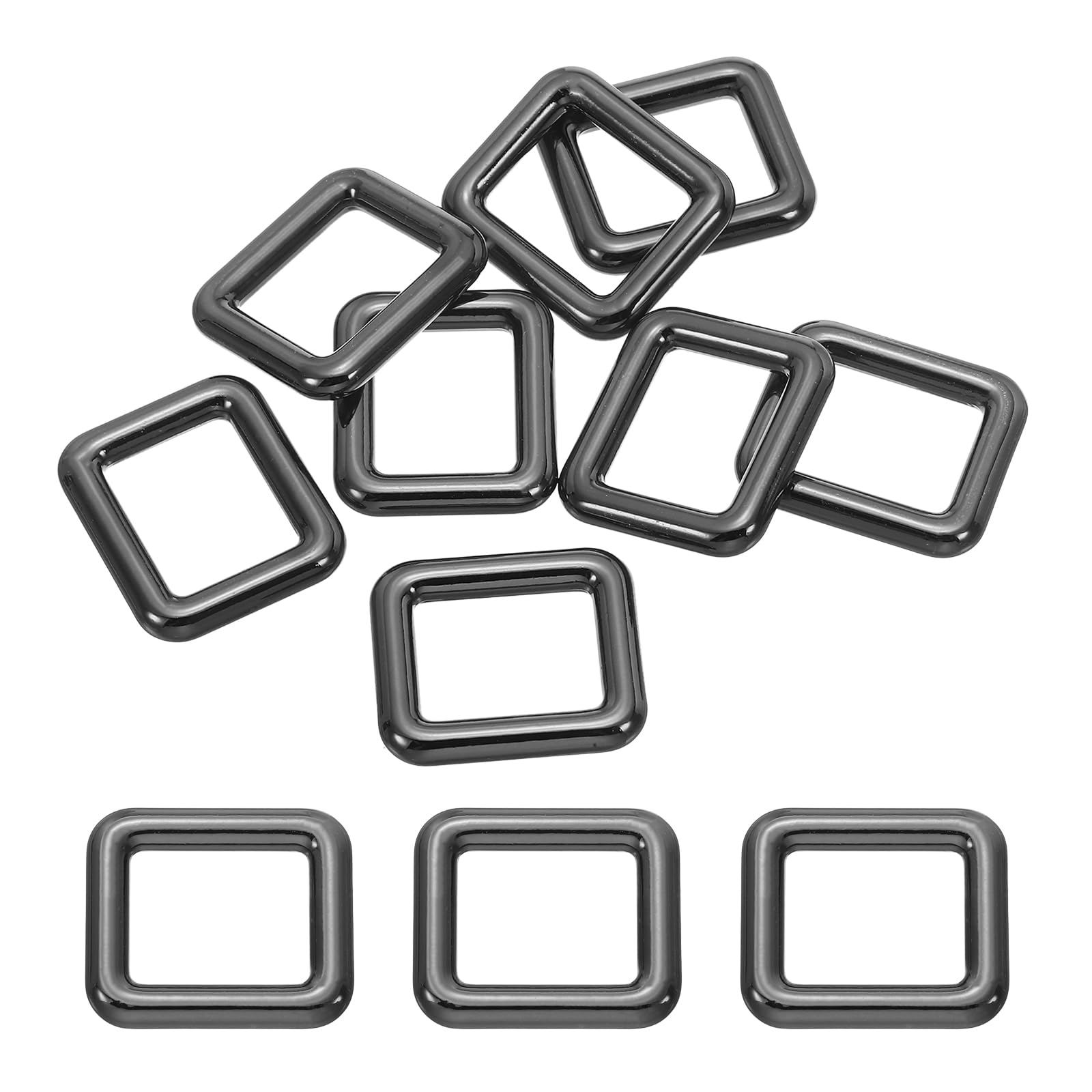 PATIKIL Flat Metal Rectangle Rings Square Loop Webbing Belt Buckle for Strap Keeper Leathercraft Bag Belt DIY Purse Making