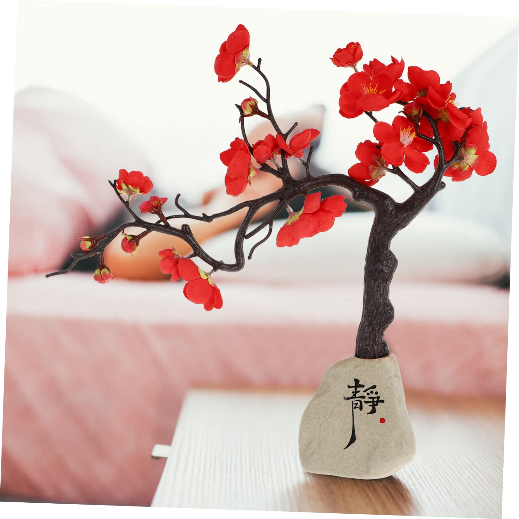 梅の木　置物 Amazon｜105CM/3.4フィートの人工梅の木、96の花とリアルな幹