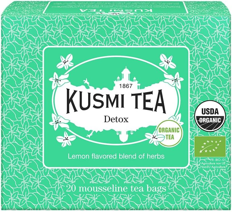 Detox - Organic Blend of Green Tea, Mate & Lemon - Lemongrass, Rose Hip and Lemon Flavours - Enjoy Hot or Iced - Exotic Infusion Perfect for Tea Lovers - 20 Tea Bags
