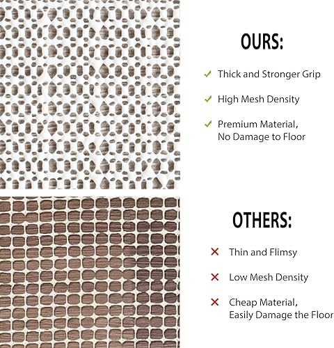 Miniatura 2 de Coyacool Non Slip Rug Pads for Hardwood Floors, 4x6 Rug Pad Gripper for Area Rugs, Under Carpet Anti Skid Mat, Beige, Keep Your Rugs Safe and in